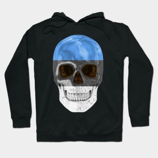 Estonia Flag Skull - Gift for Estonian With Roots From Estonia Hoodie